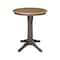 International Concepts Round 30 in Rd Ped Gathering Ht Table, 2 X-Back Counter Ht Stools, Hickory/Coal, 30 W, 30 L, Wood K45-30RT-27B-S6132-2 - alternate 3